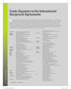 Funds Signatory to the International Reciprocal Agreements