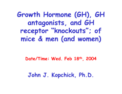 GH antagonists, and GH receptor