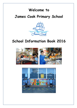 Welcome to James Cook Primary School School Information Book