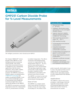 GMP251 Carbon Dioxide Probe for %-Level Measurements
