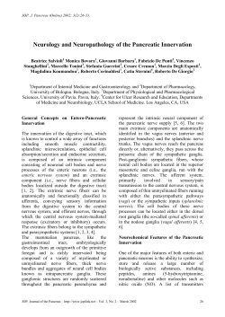 Neurology and Neuropathology of the Pancreatic Innervation