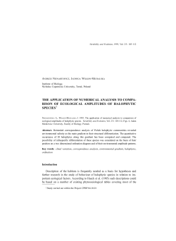 THE APPLICATION OF NUMERICAL ANALYSIS TO COMPA