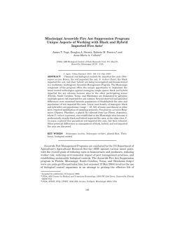 Mississippi Areawide Fire Ant Suppression Program: Unique
