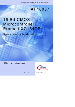 16 Bit CMOS Microcontroller Product XC164CS
