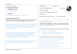 Unit Planner - Tates Creek Elementary School