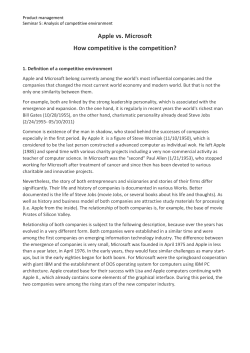 Apple vs. Microsoft How competitive is the competition?
