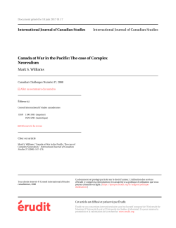Canada at War in the Pacific: The case of Complex Neorealism