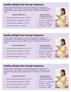 Healthy Weight Gain During Pregnancy