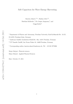 Soft Capacitors for Wave Energy Harvesting