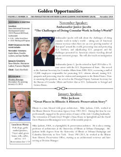 SILIR November 2014 Newsletter - Conference and Scheduling