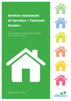 Factored Owners - East Renfrewshire Council