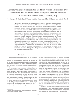 Deriving Wavefield Characteristics and Shear-Velocity