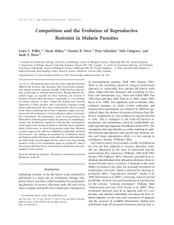 Competition and the Evolution of Reproductive Restraint in