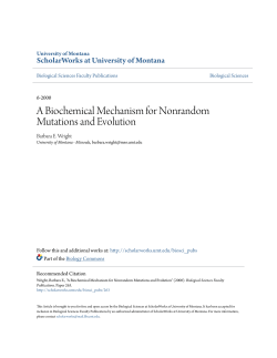 A Biochemical Mechanism for Nonrandom Mutations and Evolution