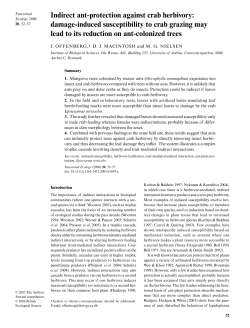 Indirect ant-protection against crab herbivory