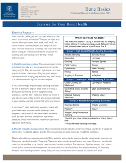 Exercise for Your Bone Health - National Osteoporosis Foundation