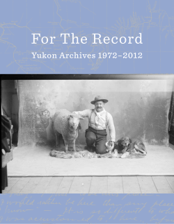 For The Record Yukon Archives - Tourism and Culture