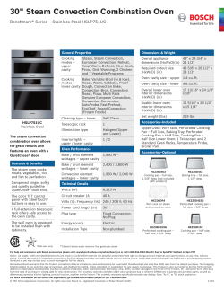 30" Steam Convection Combination Oven