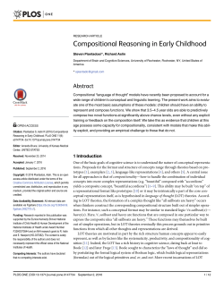 Compositional Reasoning in Early Childhood