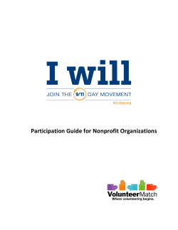 Participation Guide for Nonprofit Organizations