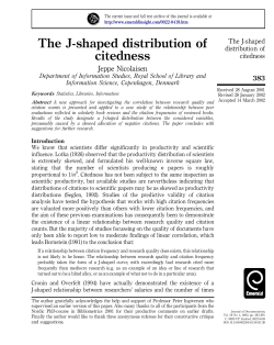 The J-shaped distribution of citedness