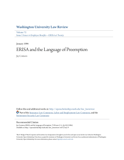 ERISA and the Language of Preemption