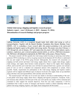 Global wind energy shipping and logistics research project Industry