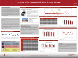 Detection of Viral Pathogens in CSF by the FilmArray&trade; ME Panel