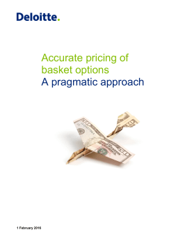 Accurate pricing of basket options A pragmatic approach