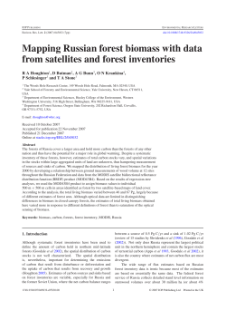 Mapping Russian forest biomass with data from satellites and forest