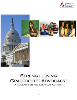 Strengthening Grassroots Advocacy - Council for Exceptional Children