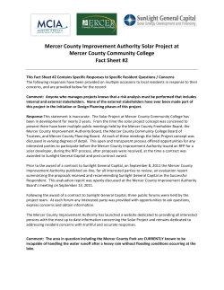 Mercer County Improvement Authority Solar Project at Mercer