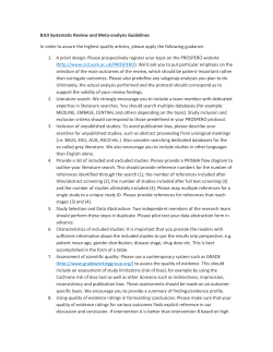 BJUI Systematic Review and Meta-analysis Guidelines In order to