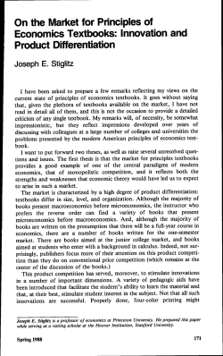 On the Market for Principles of Economics Textbooks
