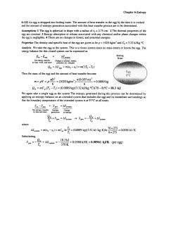 6.122 An egg is dropped into boiling water. The amount of heat