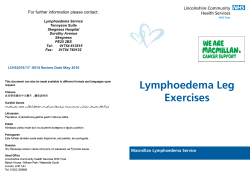 Lymphoedema Leg Exercises - Lincolnshire Community Health