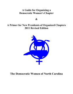 DWNC Primer - Democratic Women of North Carolina