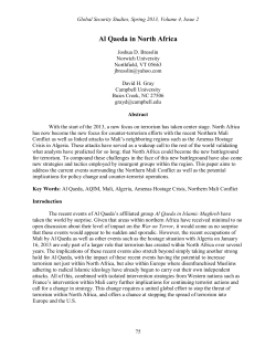 Al Qaeda in North Africa - Global Security Studies