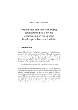 Shared Faceand Face-Enhancing Behaviour in Social Media