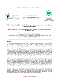 The effects of heredity on the body composition and