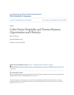 Cuba`s Future Hospitality and Tourism Business