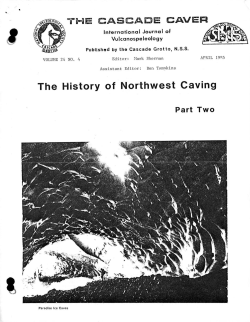 The History of Northwest Caving