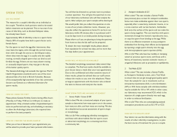 sperm tests - Genesis Fertility Centre