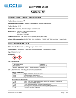 Acetone, NF - Columbus Chemical