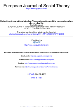 European Journal of Social Theory