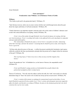 Jonny Drybanski &ldquo;Notes and Quotes&rdquo; Frankenstein /Anne Williams