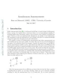 Asynchronous Announcements