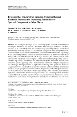 Evidence that Synchrotron Emission from Nonthermal Electrons