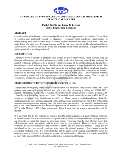 AN UPDATE ON UNDERSTANDING CORROSIVE SULFUR