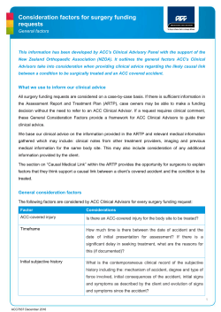 ACC7637 Consideration factors for surgery funding requests